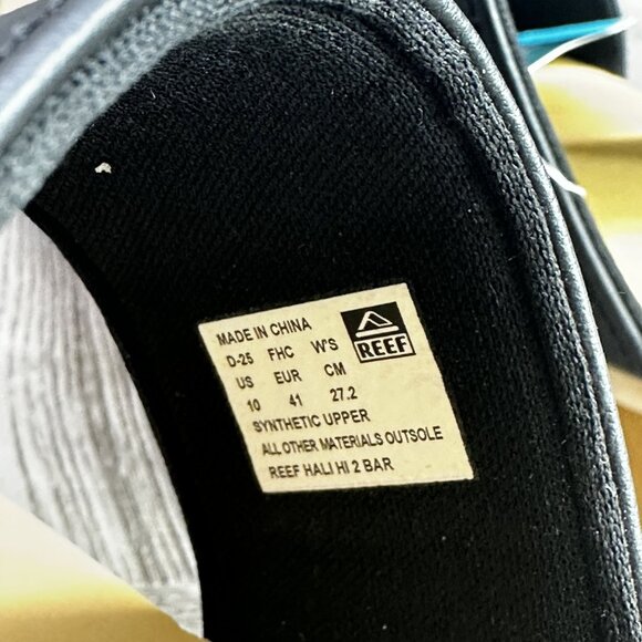 Reef Hali Hi 2 Bar Women's size 10 Black Double Strap Platform Sandals - Picture 9 of 9